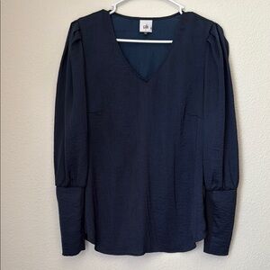 Cabi Timeless Blue Pleated Shoulder #3959